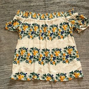 Floral off the shoulder top